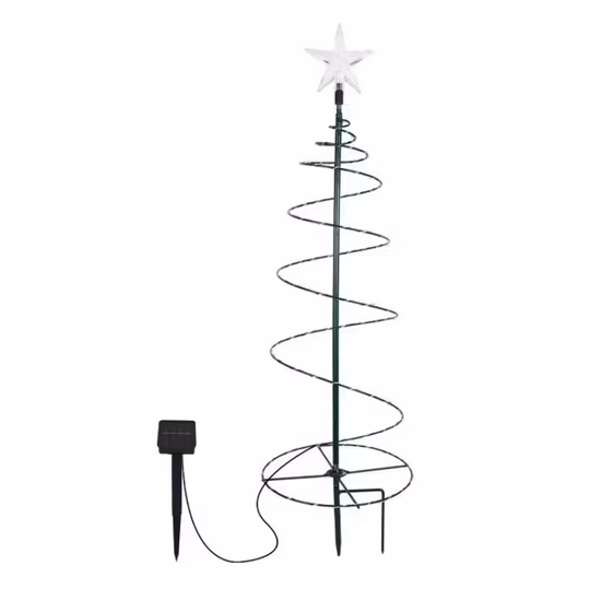 EU Kd Customized Solar Energy Christmas Tree Light Poleflag Light