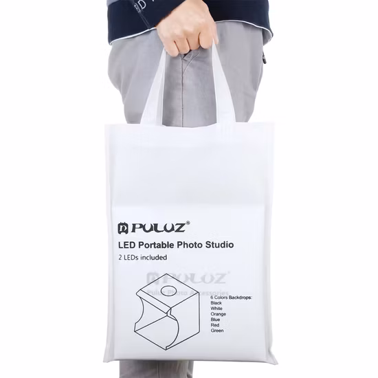 Puluz Folding Lightbox 2LED Mini Photo Studio Box with 6 Backdrops
