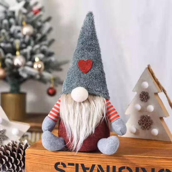 Christmas Gifts Handmade Fabric Pink Faceless Dolls Noel Xmas Ornaments